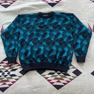 Vintage 1990s COOGI Geometric 3D-knit wool sweater Size L